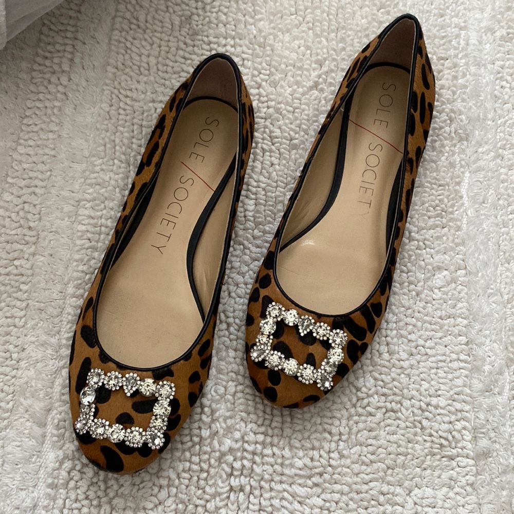 Sole society leopard flats